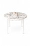 Hanah Home Tor Mesa de Comedor Mármol Blanco y Blanco